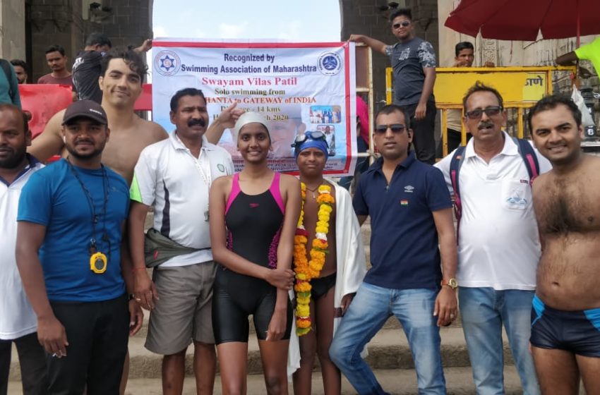  Down Syndrome Boy Swayam Vilas Patil Sets New World Record by Swimming 14 km in Arabian Sea