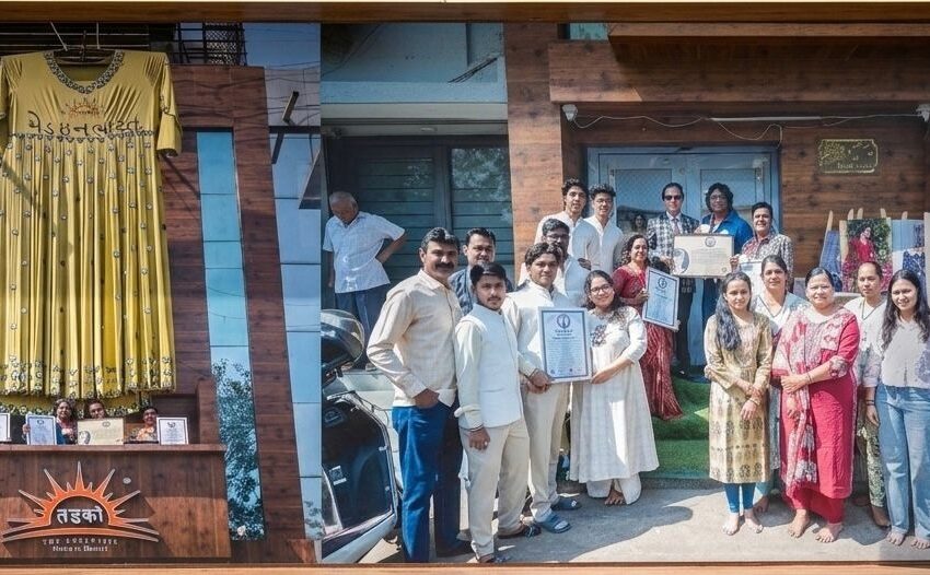  World’s Largest Handmade Ladies Kurti Set Created in Ahmedabad, Gujarat