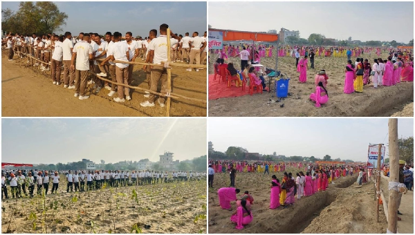  Uttar Pradesh Creates New Guinness World Record by Planting 2.51 Lakh Saplings in One Hour