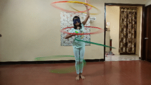 Chennai’s Palaksi Kiran Kenia Sets Dual Record with Blindfolded Rubik’s Cube Solve and Five Hula Hoops