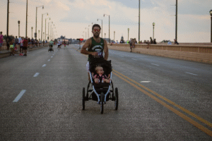 Dad Stephen Biebelhausen Smashes Stroller Mile World Record with Blazing 4:17 Run