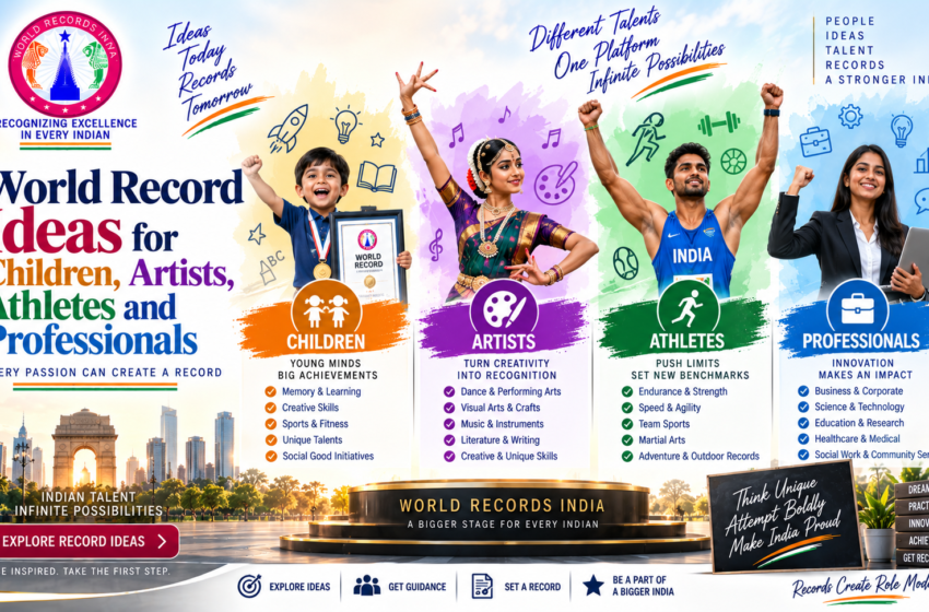  World Record Ideas for Children, Artists, Athletes and Professionals